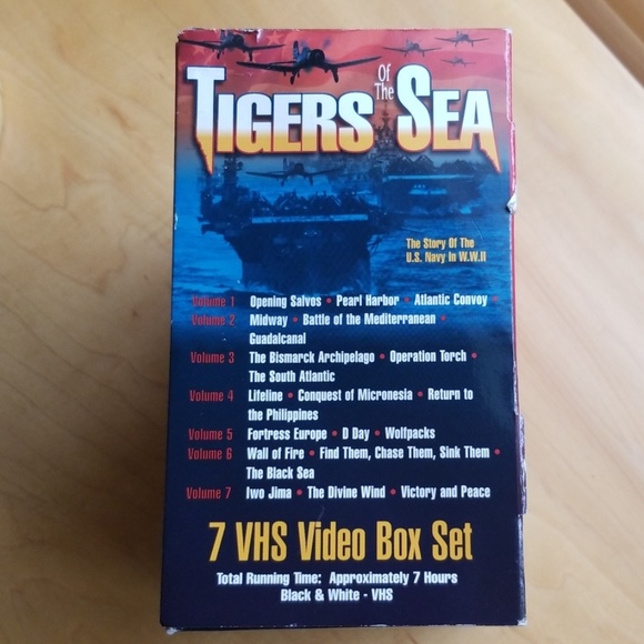 RARE! Tigers Of The Sea 7 VCR Tape Set - Picture 2 of 4